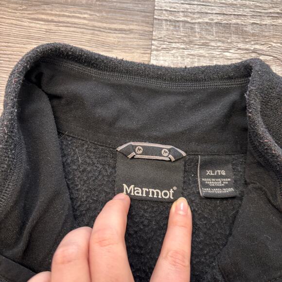 Marmot Drop Line Gray Mens XL 1/2 Zip Pullover Lightweight Fleece Casual Sweater - Picture 4 of 7